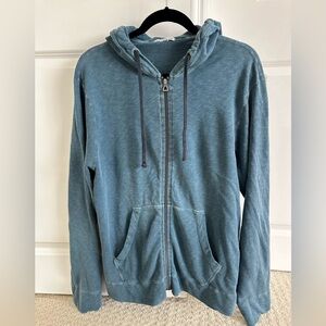 James Perse Vintage French Terry Zip-Up Hoodie